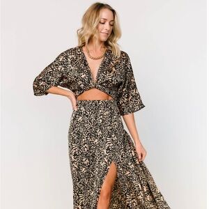 BRAND NEW Baltic Born Black/tan maxi dress Sz M